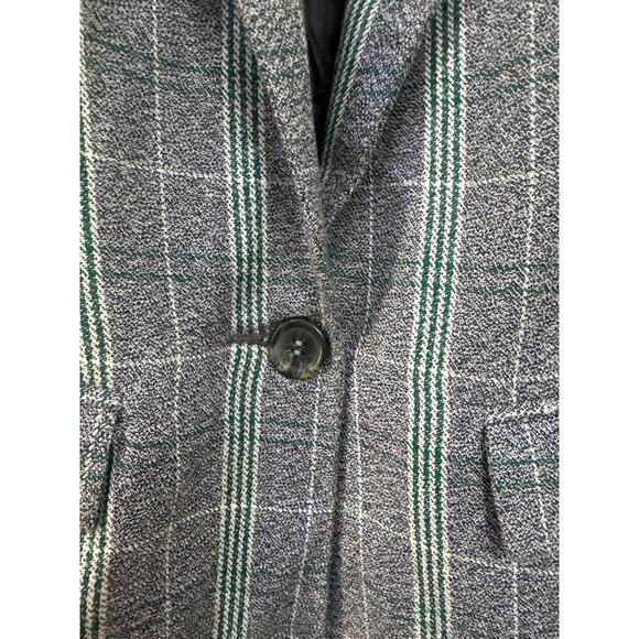 Able Plaid Evergreen Blazer Academic Career Basic Corporate Classic Medium - Picture 3 of 8